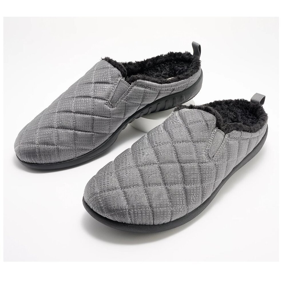 Revitalign Dr. Nick Slippers Gray Men Size 9 Extra Wide, Memory Foam